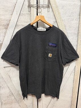 Carhartt Black Short-Sleeve Pocket Tee with Patch